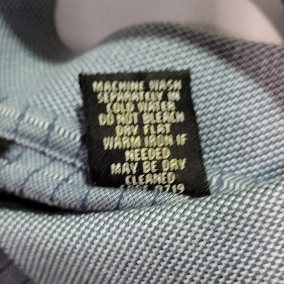 Axist Men's Blue Striped Polo Shirt Size Large GUC - Picture 7 of 7